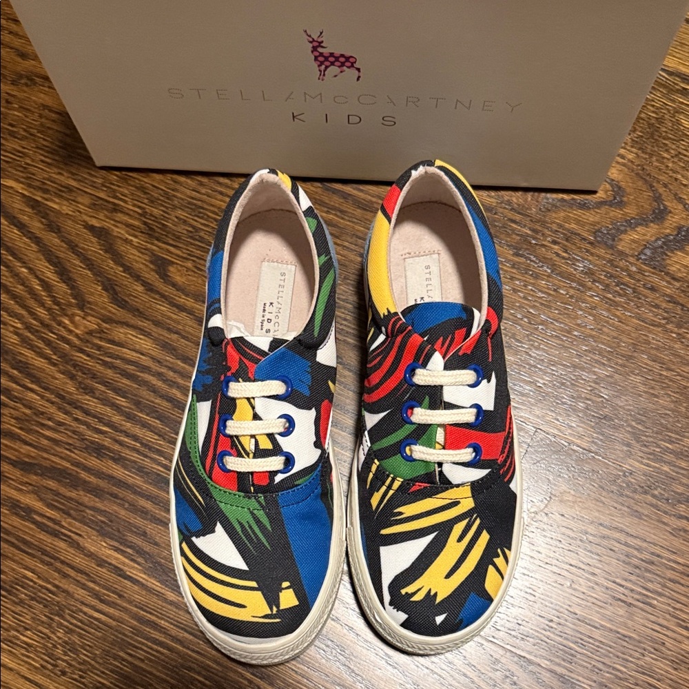 Stella McCartney Kids Brand New Colorful Patterned Sneakers - Picture 8 of 8